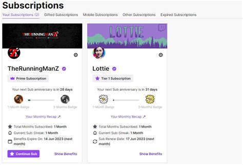 manage twitch subscriptions|Twitch